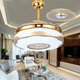 Des lumières de ventilateur invisibles Dengbao, des lumières de ventilateur électrique, du lustre à manger, du salon, de la salle à manger, de la chambre, de la maison de ventilateur moderne simple 9922 42 pouces + télécommande + 36 Changement de lumière en trois couleurs