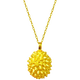 Shengli Official New Gold 9999 Pure Gold Necklace Durian Pendant Women's 18K Gold Clavicle Chain Valentine's Gift Chow Tai Fook Pure Gold Durian Approximately 0.3g+Silver Gold Plated Necklace M