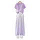 Pitt Pitt Girls Summer 2025 Nuevo set de verano para niños Nuevo estilo chino Set de dos piezas Summer Girls Internet Celebrity 15117 Gradiente Purple + 9922 White 160 cm