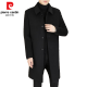 Pierre cardin (pierre cardin) double-sided wool coat men's long wool trench coat in autumn and winter thickened down liner sheep velvet coat men's LY23818 black (double-sided wool long style 3XL (160-170Jin [Jin equals 0.5 kg])