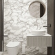 Autocollants de salle de bain étanches Autocollants en carreaux de céramique épaissis auto-adhésifs autocollants muraux à résistance à l'humidité toilettes toilettes mur peint papier peint étanche Amélioration de la salle