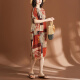 
JIANDANG (JIANDANG) large-size women's summer new fat MM retro literary and ethnic style loose slimming belly-covering dress 9207 picture color large-size average size [130-185Jin [Jin equals 0.5 kg]]