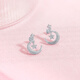Saturday Fortune (ZLF) S925 Silver Jewelry Earrings for Women Moon and Starlight Fashionable Temperament Niche Design Earrings Gift Pair of Earrings