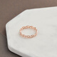 Xuecong 18K rose gold K gold ring women's plain gold ring gift tail ring 18K rose gold 11#1.43g
