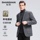 SHANSHAN杉杉羊毛西装外套男秋冬新款加厚男士外套商务通勤上班正装礼服 灰色 4XL /195【建议180-195斤】
