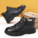 Sanlitai large-size cotton shoes winter plus velvet Martin boots men's wool short boots Northeast outdoor snow boots leather dad men's shoes 15867 black 40