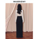 MAXRIENY French retro v-neck velvet shirt 25 winter commuting wear loose tie long-sleeved top off-white M