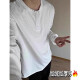 Jian Xingheng Schwarzer Amerikaner Henry Neck Langsamtes T-Shirt Herren Spring Waffel Sweatshirt plus Samt verdickte innere Basishemd Winter Black plus Samt 1381 [hohe Qualität] XL empfohlen 120-140jin [Jin gleich 0,5 kg]