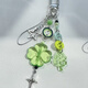 Destined to be high-value Four-leaf clover handmade hanging chain keychain beads small pendant camera chain cute niche Destined to be 2 four-leaf clover pendant