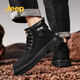 Jeep Jeep Martin Boots Herrenschuhe Frühlings- und Sommerleder mit mittleren Briten im britischen Stil-Trainingsstiefel schwarz 41