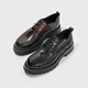 Belle pleated business shoes for men's new genuine leather thick-soled formal lace-up leather shoes A1422AM4 pre-sale Brown-Single 39 (245mm)