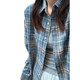 
Pei Shiyan blue grinding plaid shirt men's long-sleeved autumn and winter plus velvet thickened American retro commuter style shirt jacket c9734 rose red plus velvet M 95-115Jin [Jin equals 0.5 kg] can be worn