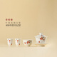 Yue Ji Kiln Shishi Ruyi Mutton Fat Jade Porcelain Covered Bowl Small Set (Master Cup Version)