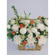 Congshu Xiaobaihua Tomb Sweeping Tomb Sweeping Festival Tomb Sweeping Tomb Sacrifice Commemoration Chrysanthemum White Chrysanthemum Flower Bouquet Tombstone Fran Flower Transparent Sacrifice Flower Basket
