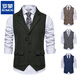 
Roman vest men's British suit collar retro ironing vest casual large size tweed horse clip gray S (approximately suitable for 173-180 high 160 Jin [Jin equals 0.5 kg] inside)