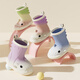 SEVEN ONLY OLINE Rainbow Gradient Shark Children's Rain Shoes for Girls Waterproof and Anti-Slip Kids Baby Rain Boots Baby Girls Children's Water Shoes Solid Pink 15 0 Inner Length 15cm Less Than the Feet Length About 14.5-14 Wear