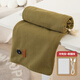 Yangxiaoyi Yoshoy heating shawl warm-up blanket outdoor household heating shawl blanket graphene heating USB washable leg cover electric heating shawl birthday Christmas gift boutique waffle velvet - Shanzhi Green eight major areas of heating + 5000 millimeter power bank hidden zipper pocket 150X80cm