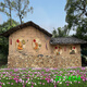 
Rural background cloth rural nostalgic internet celebrity anchor live background cloth 3D three-dimensional live broadcast room hanging cloth field harvest ZP-15272 2.5 meters wide + 2.5 meters high (hook)