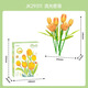 Le High Plant Log Serie Tulip Bausteine ​​Blumenbaugruppe Spielzeug simulierte Blumenschmuck Mädchen Geschenk JK2679 Sunny Holiday [exquisite Farbbox]