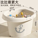 Nocolliny Kinderbadewanne verdickte Babybadewanne Baby Badewanne Schwimmschale Haushaltsbadewanne Badewanne Badewerkzeug [0-10 Jahre alt] Verdickte Badewanne + Badhocker | Weißes Material: Nahrungsmittel -PP -Rohstoff, kein zusätzliches Material