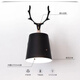 Yilin Nordic simple desk wall lamp bedroom bedside lamp living room corridor wall lamp macaron personalized creative deer head lamp black three-color light
