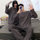 
Chuangjingyi chooses home clothes pure cotton couple pajamas in spring and autumn new long-sleeved cotton casual striped home clothes two-piece set #XF-15567 Women's M[75-100]Jin[Jin equals 0.5 kg]