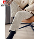 Pierre Cardin cotton trousers for women, winter 2026 new style outer wear, fashionable high-waisted windproof, cold-proof and warm straight workwear down cotton trousers, beige M 80-100Jin Jin is equal to 0.5 kg