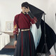 Sichuan Falcon Hanfu erwachsener männlicher Held -Gelehrter Altes Kostüminininnenin schwarzer Seidenhirsch Jinyiwei Tang Anzug junger Master Performance -Kleidungsklasse Kleidung Zhufeng + Belt + Wristguard + Fan xl