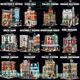 Muwangxing kompatibel mit der Lego Museum Street View View Building Block Serie Stadtpolizei Gebäude Corner Boutique Hotel Club Pin Lord of the Rings Valley 6167 Getreide