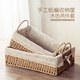 Jin Riman desktop storage basket living room entrance key miscellaneous box coffee table snack storage imitation rattan woven skin care cosmetics basket large rectangular basket 31*21*10.5cm