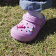 Crocs (CROCS) Girls' Crocs, Warm and Comfortable Children's Winter Cotton Slippers, Casual Sandals and Slippers 207010_5PR Orchid Purple 36-37 Inner Length About 225mm
