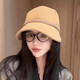Yinqi Starling Duck Hat Women's Fashion Versatile Spring and Autumn Retro Hepburn Style Corduroy Shopping and Outing Baseball Cap Khaki One Size