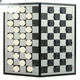 Shantoulin Village International Checkers 64 cuadrículas 100 cuadrículas de ajedrez magnética para estudiantes de estudiantes niños.