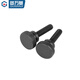 Guwanji GB834 black high-head knurled hand-tight bolt black zinc large-head slingshot hand-twisted screw step adjustment screw M3x25 (20 pieces)