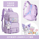 Pusitu brand schoolbag female elementary school students in grades 3-6 large capacity backpack junior high school students lightweight burden reduction backpack 12045 gray primary school