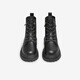 Tata Dicke einzige britische Martin -Stiefel Frauenstiefel Casual Leder Kurzstiefel Herbst und Winter Neu 7D247DD4 Black 35