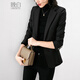Late White New Product 2025 Autumn Fashion One Button Slim Fit Versatile Commuting Long Sleeve Blazer Women Black M