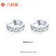 Liuguifu Jewelry Platinum Earrings Women's PT950 Earrings Platinum Mirror Earrings Birthday Gift 3.30g