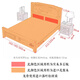 Longwei 12-hour delivery Foshan golden rosewood solid wood bed master bedroom king bed 1.8 meters 2 meters double bed rosewood single bed upgraded thickened bed 1.8*2.0 meters frame style (full bed + full mortise and tenon)