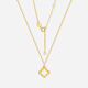 Saturday Fortune 18K gold necklace for women, gold four-leaf clover necklace, birthday gift C0613784 40+5cm