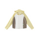 Papa pao children's summer sun protection clothing UPF50+ quick-drying ice skin boys and girls contrasting hooded jacket yellow 100 cm