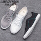 LAWESRENTON brand canvas shoes men's 2025 summer new flat-soled lightweight men's odor-proof casual shoes trendy old Beijing cloth white 44
