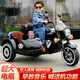 Parkic electric motorcycle children's four-wheel tricycle large baby double can sit toy children's car twins blue-12.7A battery-hard seat-ordinary wheel-foot throttle