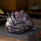 Year of the Dragon Purple Pottery Tea Pet Boutique Pixiu Golden Toad Can Raise Lucky Toads Tea Play Tea Table Decoration Purple Clay Tea Pet Ornaments Purple Pottery Lucky Pixiu Ball