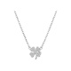 Farcoko brand four-leaf clover necklace for women, silver lucky clavicle necklace, fashionable birthday anniversary, Valentine's Day gift for girlfriend, lucky four-leaf clover necklace