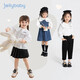 JELLYBABY forest lapel children's shirt girls long-sleeved top doll shirt versatile white shirt spring and autumn bottoming shirt