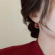 Idel French retro red earrings for women silver earrings high-end earrings 2025 new temperament earrings birthday gift red earrings E3228