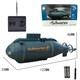 Submarino de control remoto de elefante de automóviles y caballos con cámara Submarina rápida Buques de buque de buque de buque de pescado puede ser sumergible para el transportista de aeronave gris plateado de plataforma submarino + destornillador