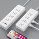 Tianshili USB multi-function power strip independent switch with side plug socket long line terminal board new national standard power strip 4.8 meters 5 jack positions + 2 USB + sub-control switch (shipped from Beijing warehouse)