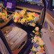Come to Yike Passenger Car Door Flower Arrangement for Birthday, Anniversary Proposal, Birthday Gift for Girlfriend Delivered in the City Champagne Rose + Orange Bubbles + Champagne Platycodon + Violet